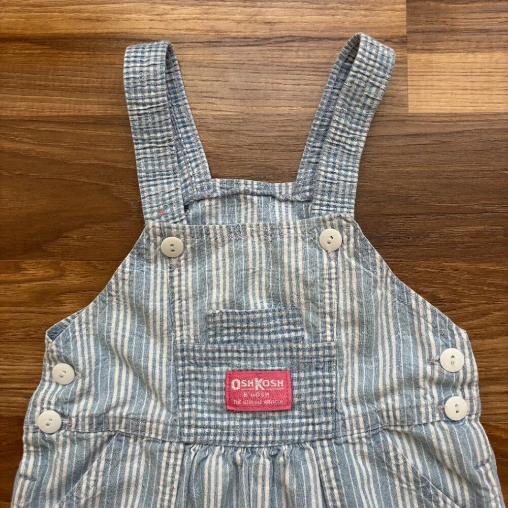 Osh Kosh B'Gosh Vintage Made in USA Cotton Striped 4T Overalls Jumpsuit